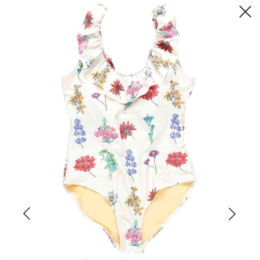 Pink Chicken NWOT Ariel Swimsuit in Notebook Botanical